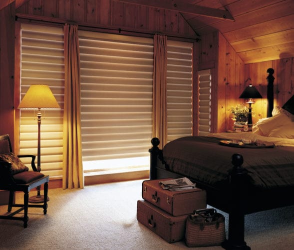 Hunter Douglas linen bedroom